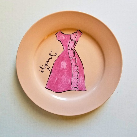 Boxed Set of 4 Vintage Rosanna by CIB 8” Salad Dessert Plates Fashion Dresses - Picture 5 of 8